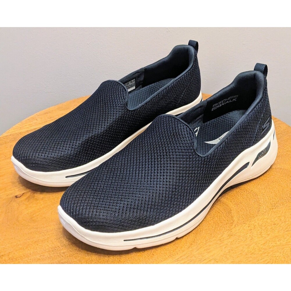Skechers Women's 11 GO WALK Arch Fit Grateful Slip-On Shoes Navy Blue 124401